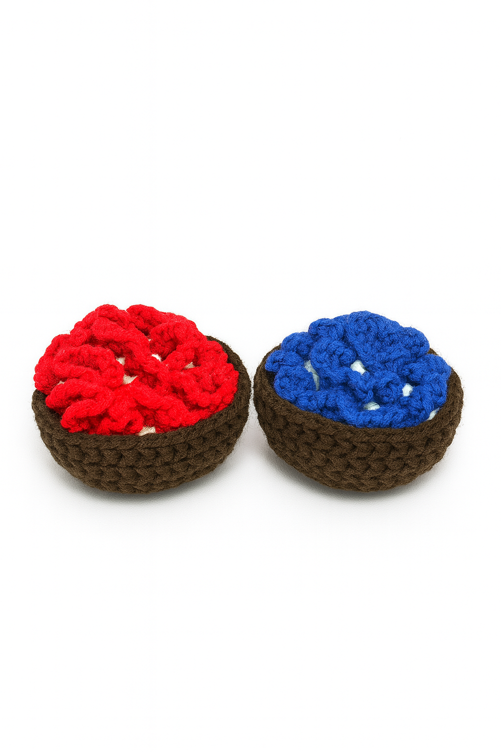 Flower Bouquet Coasters - Dark brown basket