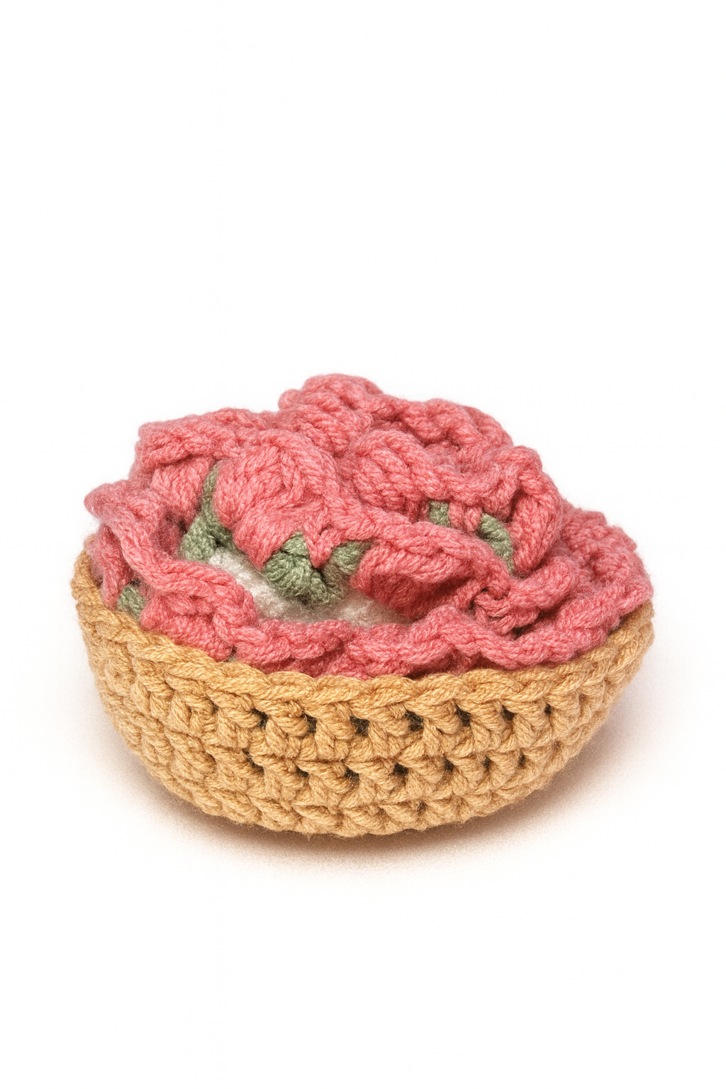 Flower Bouquet Coasters - Light Brown Basket